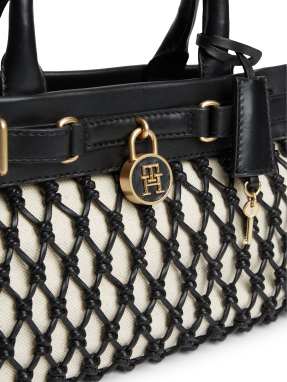 ΓΥΝΑΙΚΕΙΑ ΤΣΑΝΤΑ AMERICAN ICON MINI TOTE MACRAME | Μαύρο