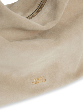 TH STATEMENT LEATHER BAG SUEDE | Μπεζ
