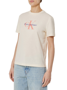 ΓΥΝΑΙΚΕΙΟ T-SHIRT ΜΕ ΛΟΓΟΤΥΠΟ | Εκρού XS