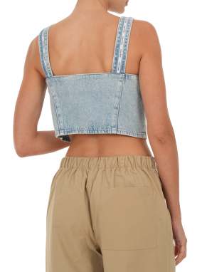 ΓΥΝΑΙΚΕΙΟ DENIM ΤΟΠ | Γαλάζιο S