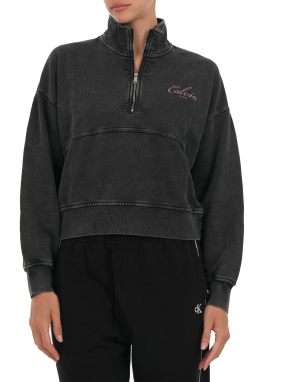 ΓΥΝΑΙΚΕΙΟ HALF-ZIP ΦΟΥΤΕΡ | Μαύρο XS
