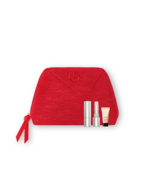ARMANI MAKE UP ESSENTIALS RED POUCH