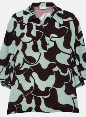 DRIES VAN NOTEN ABSTRACT PRINT TOP
