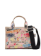 ΓΥΝΑΙΚΕΙΑ ΤΣΝΤΑ ΧΕΙΡΟΣ THE PUNK SCRIBBLE CANVAS SMALL TOTE BAG 0