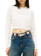 TJW CROP CHENILLE SCRIPT SWEATER 1