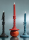 CYPRESS BALLS WAX CANDLEHOLDER 4