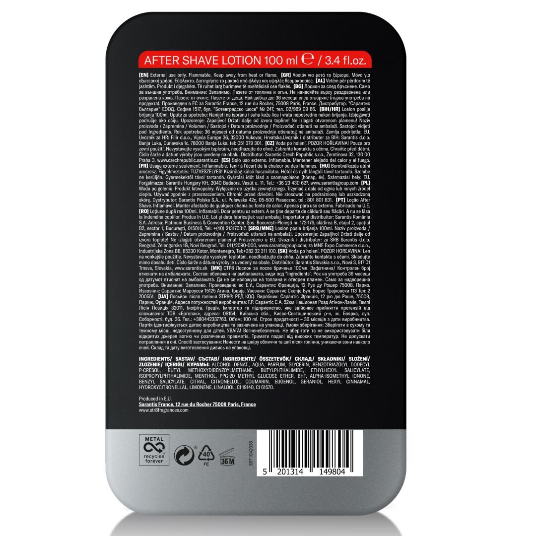 STR8 AFTER SHAVE LOTION RED CODE 2
