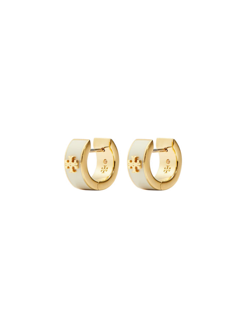 ΓΥΝΑΙΚΕΙΑ ΣΚΟΥΛΑΡΙΚΙΑ WIDE ICON ENAMEL HUGGIE EARRINGS 0