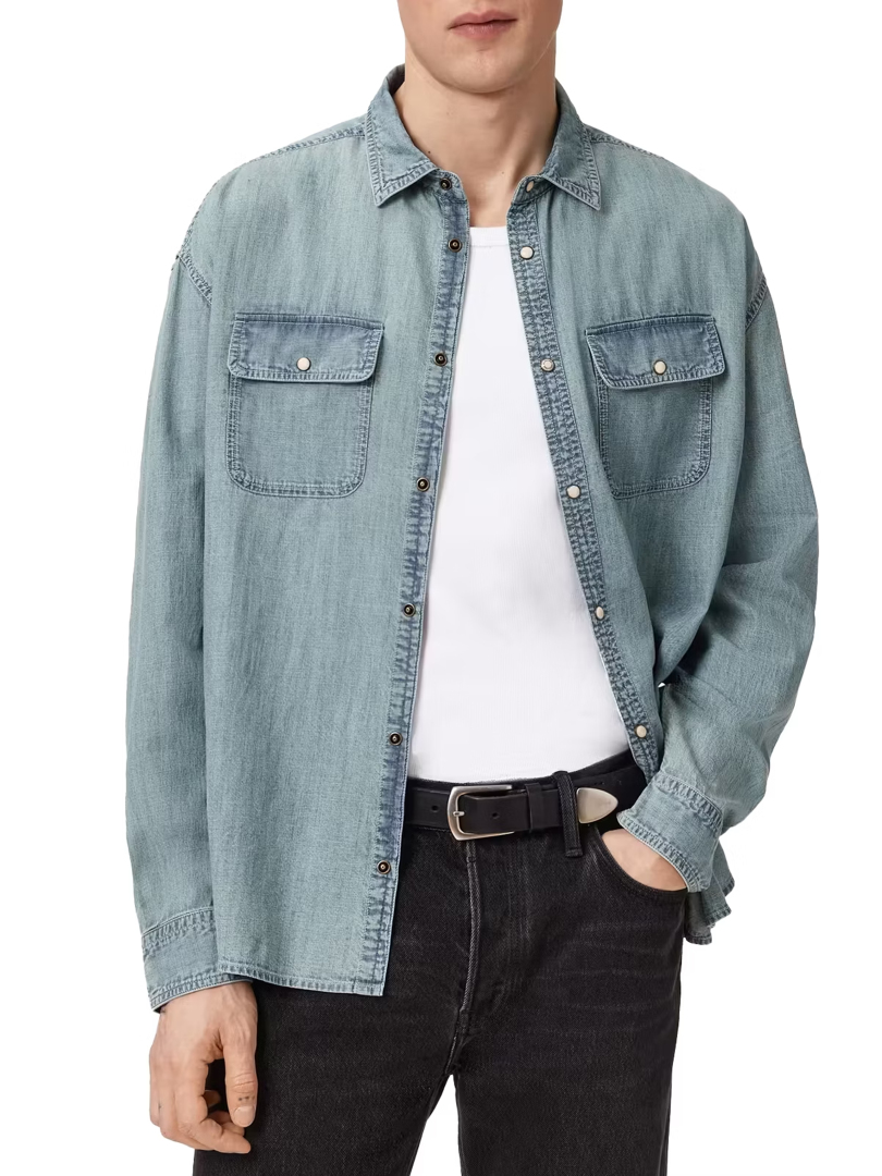 ΑΝΔΡΙΚΟ DENIM ΠΟΥΚΑΜΙΣΟ GRIBBS 1