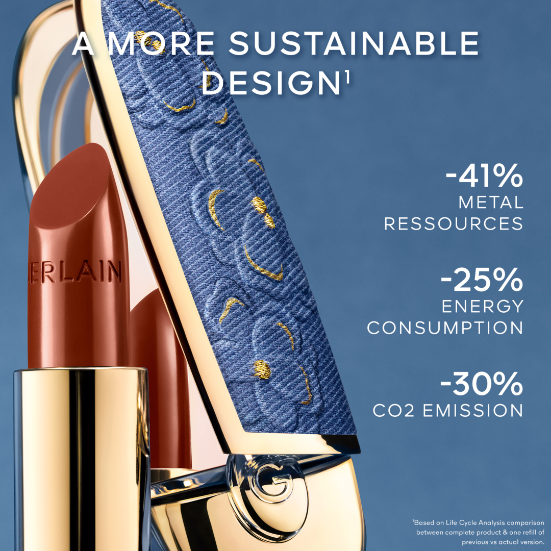 ROUGE G BLOOMING DENIM THE DOUBLE MIRROR JEWEL CASE - LIMITED EDITION THE CUSTOMISABLE ULTRA-CARE LIPSTICK 8