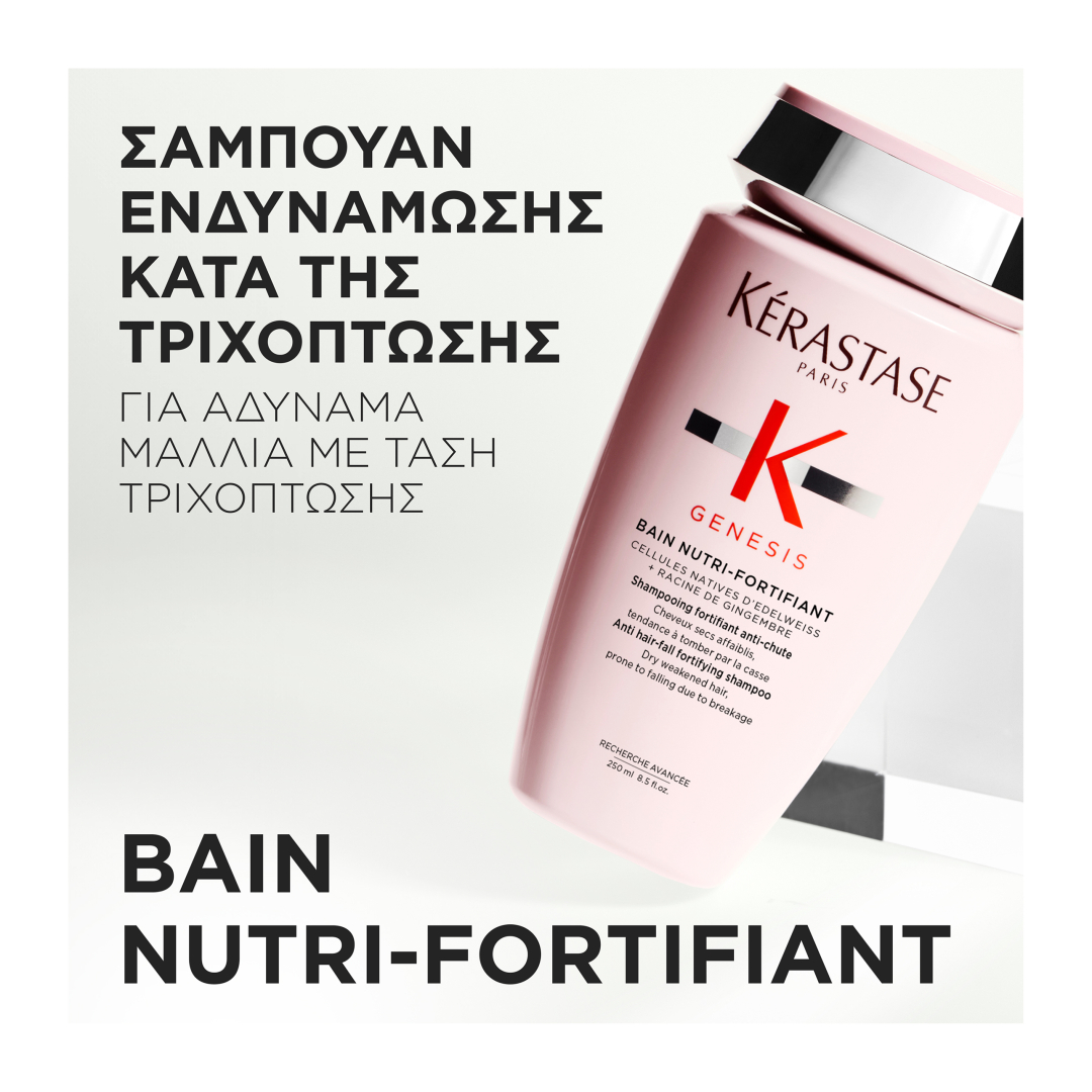 GENESIS BAIN NUTRI FORTIFIANT ΣΑΜΠΟΥΑΝ ΚΑΤΑ ΤΗΣ ΤΡΙΧΟΠΤΩΣΗΣ ΓΙΑ ΞΗΡΑ/ΧΟΝΔΡΑ ΜΑΛΛΙΑ  2