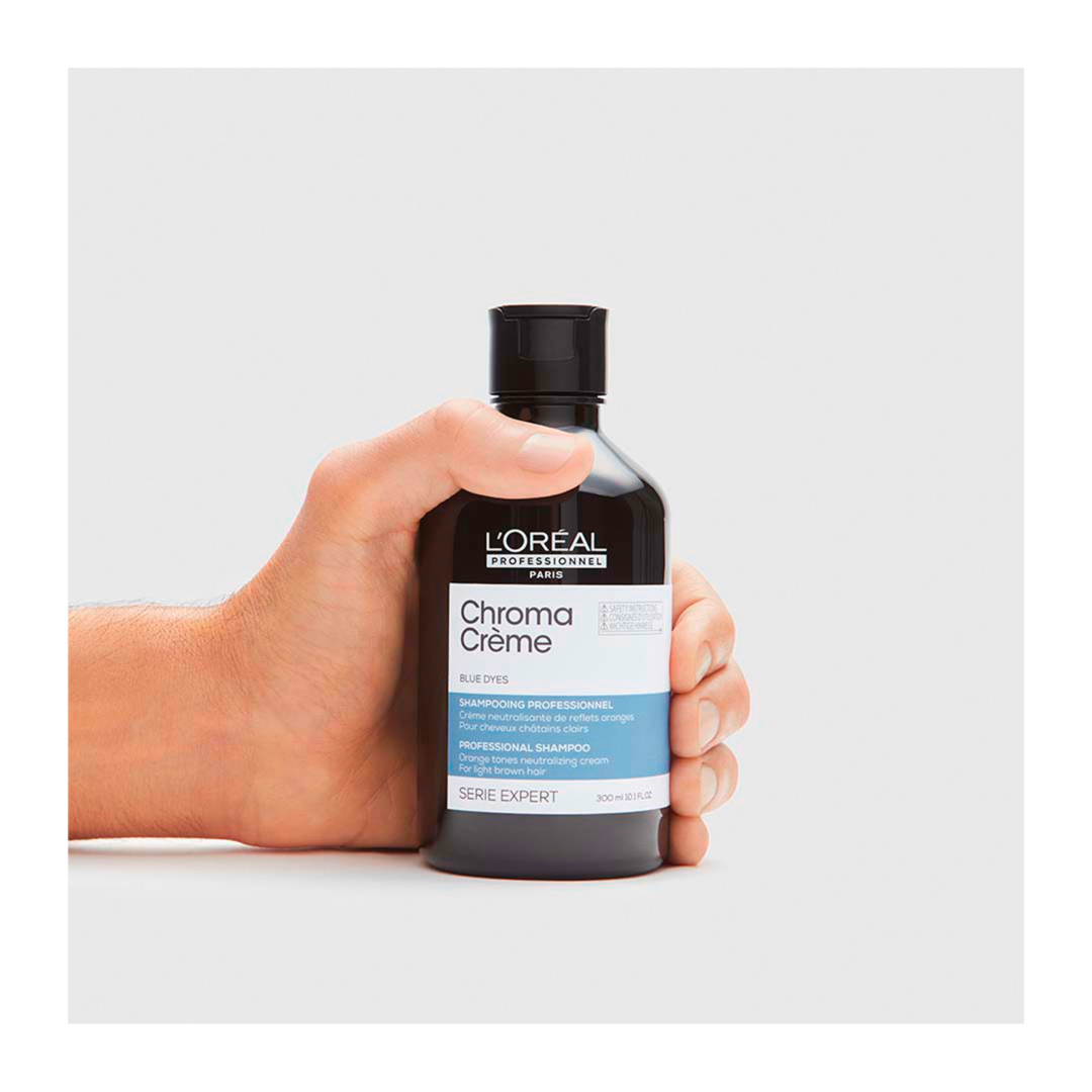 SERIE EXPERT CHROMA CREME ΣΑΜΠΟΥΑΝ ΜΕ ΜΠΛΕ ΧΡΩΣΤΙΚΕΣ ΓΙΑ ΑΝΟΙΧΤΑ ΚΑΣΤΑΝΑ ΜΑΛΛΙΑ 4