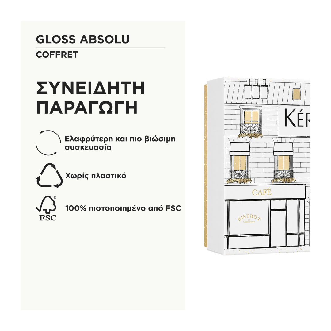 GLOSS ABSOLU TRAVEL ICONS ΓΙΑ ΛΕΙΑ & ΛΑΜΠΕΡΑ ΜΑΛΛΙΑ GIFT SET 3