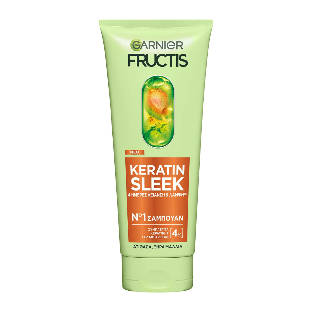 FRUCTIS KERATIN SLEEK ΣΑΜΠΟΥΑΝ ΛΕΙΑΝΣΗΣ & ΛΑΜΨΗΣ 0