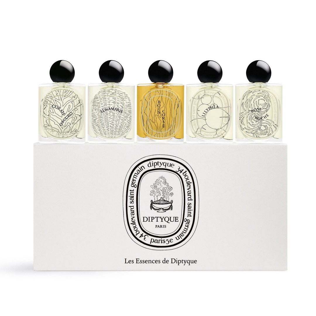 LES ESSENCES DE DIPTYQUE SET OF 5 EAU DE PARFUM 0