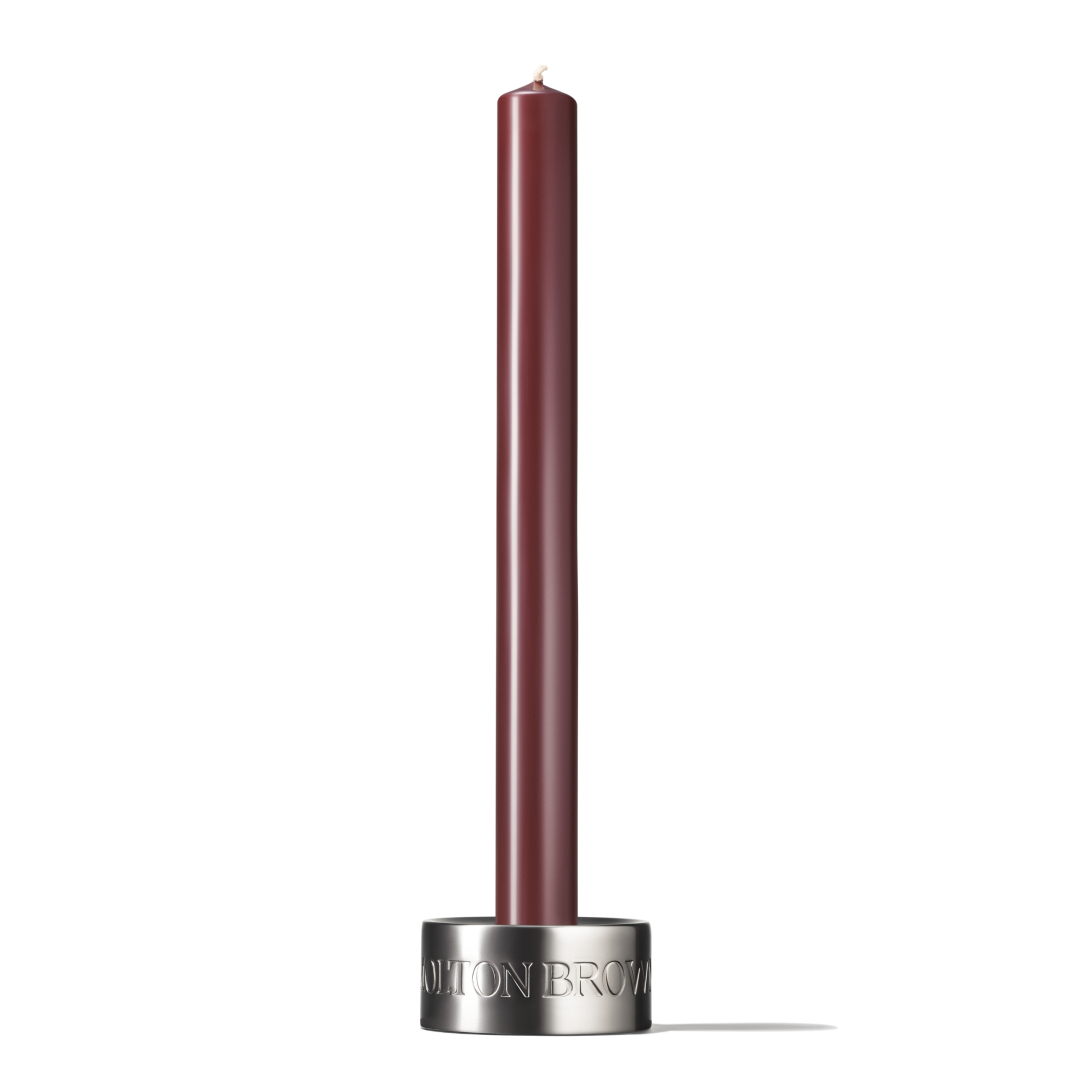 FIERY PINK PEPPER DINNER CANDLE & HOLDER 0