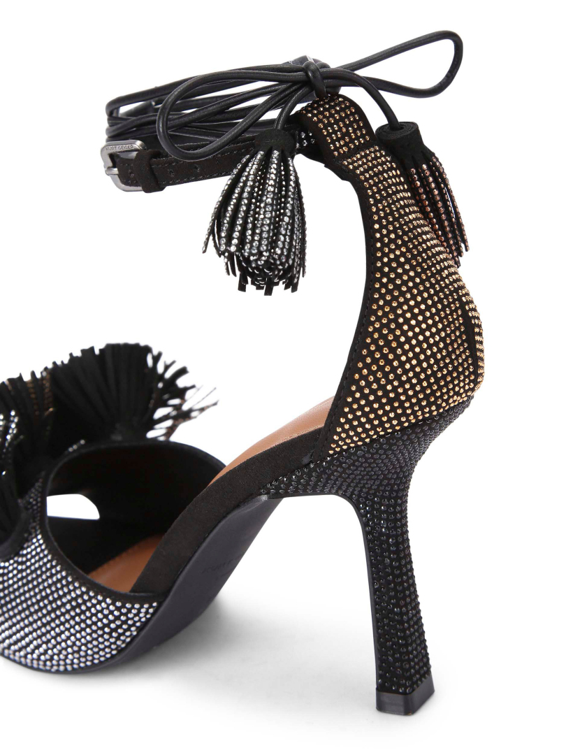 ΓΥΝΑΙΚΕΙΑ SUEDE ΠΕΔΙΛΑ POM POM TIE ANKLE 2