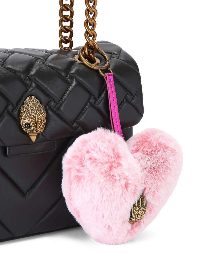 HEART FAUX FUR CHARM 1