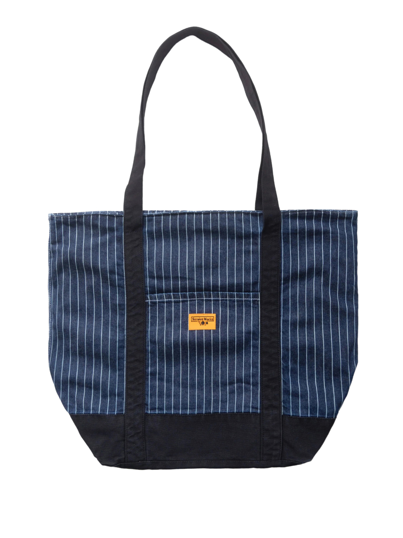 ΤΣΑΝΤΑ PINSTRIPE DENIM TOTE 0