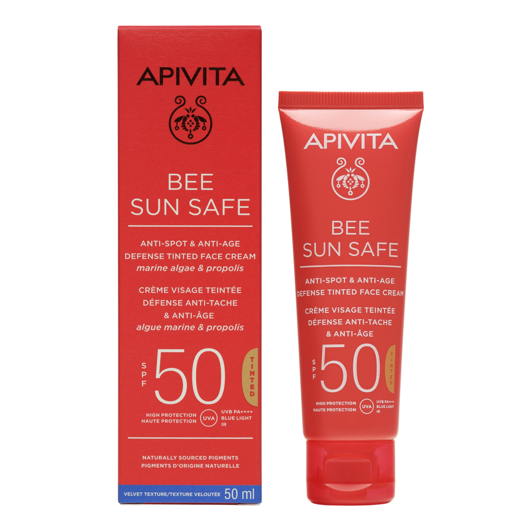BEE SUN SAFE ΑΝΤΗΛΙΑΚΗ ΚΡΕΜΑ ΠΡΟΣΩΠΟΥ ΚΑΤΑ ΤΩΝ ΠΑΝΑΔΩΝ & ΤΩΝ ΡΥΤΙΔΩΝ ΜΕ ΧΡΩΜΑ SPF50 1