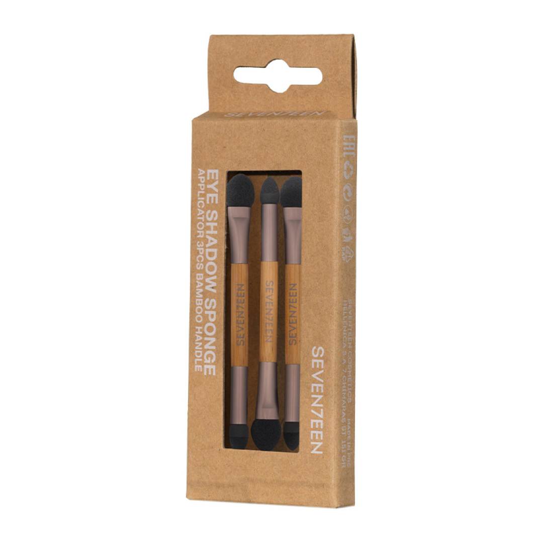 EYE SHADOW SPONGE APPLICATOR 3 PIECES BAMBOO HANDLE 1
