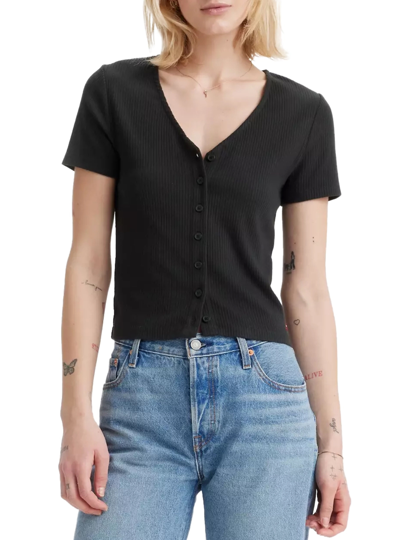 ΓΥΝΑΙΚΕΙΟ V T-SHIRT ΜΕ ΚΟΥΜΠΙΑ 1