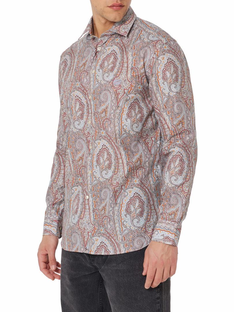 SHIRT ROMA LOGO X0830-PRINT ON GREY BASE 2