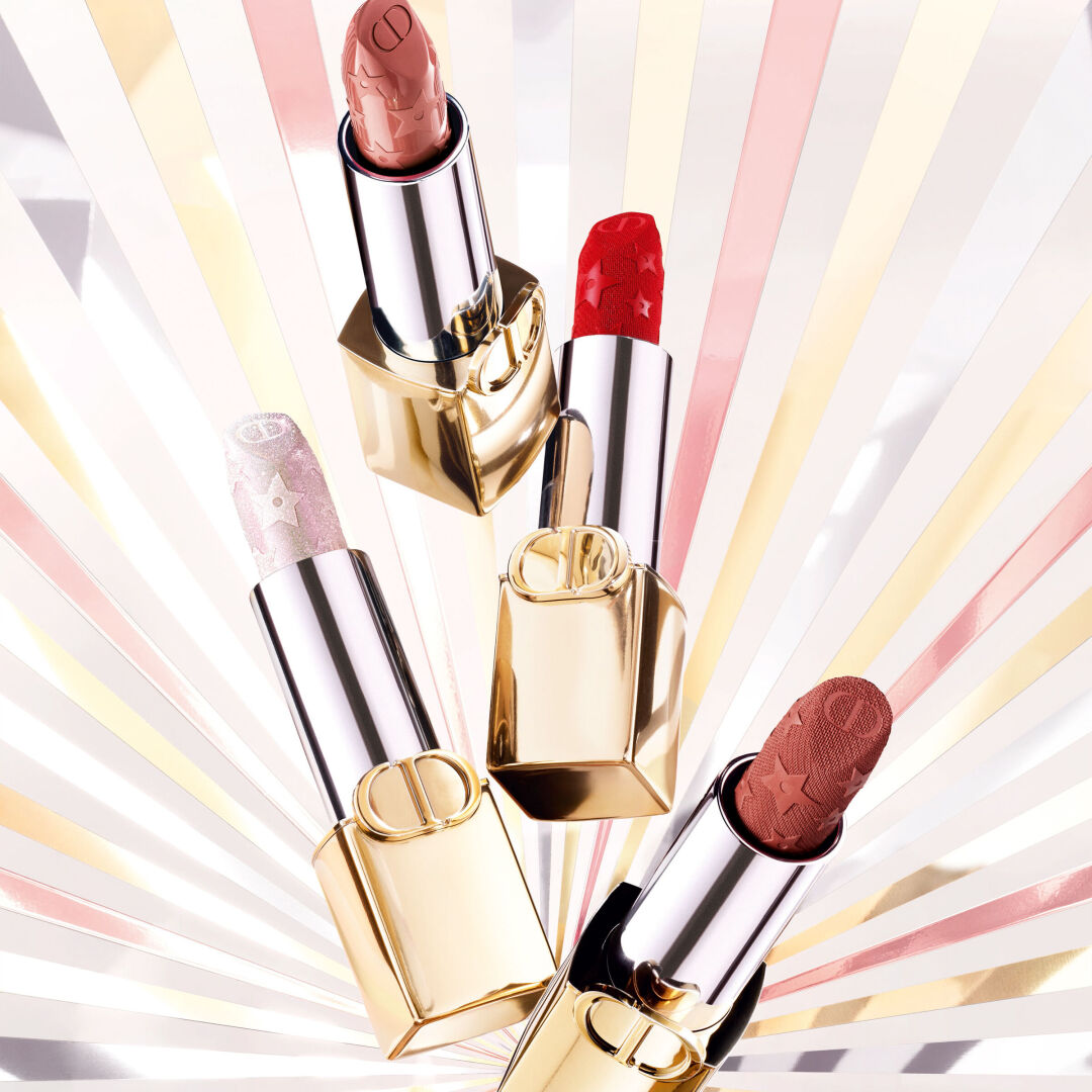 ROUGE DIOR - LIMITED EDITION COUTURE LIPSTICK - GOLDEN CASE AND ENGRAVED STICK 3