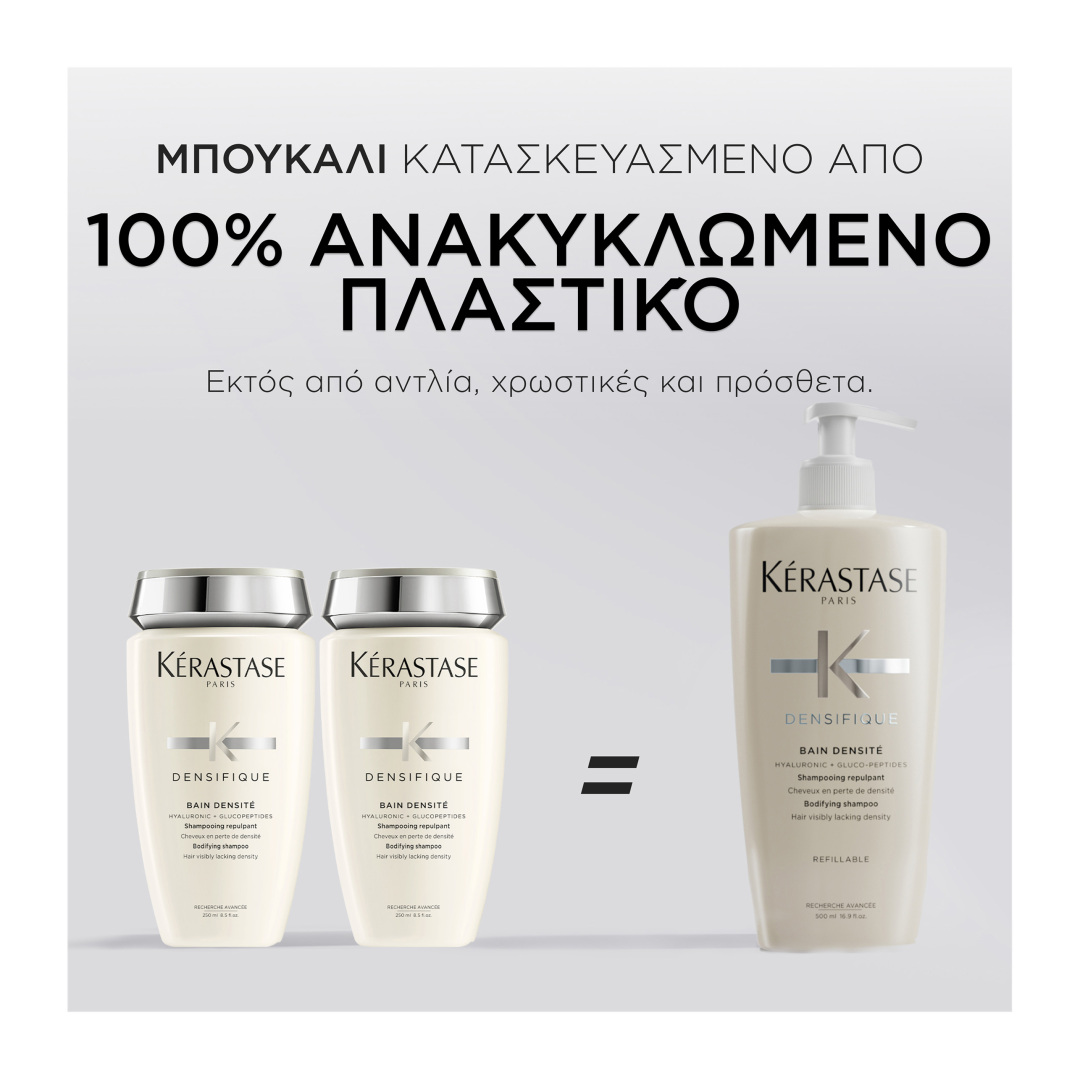 DENSIFIQE REFILLABLE ΣΑΜΠΟΥΑΝ BAIN DENSITÉ ΓΙΑ ΜΑΛΛΙΑ ΜΕ ΟΡΑΤΗ ΕΛΛΕΙΨΗ ΠΥΚΝΟΤΗΤΑΣ 2