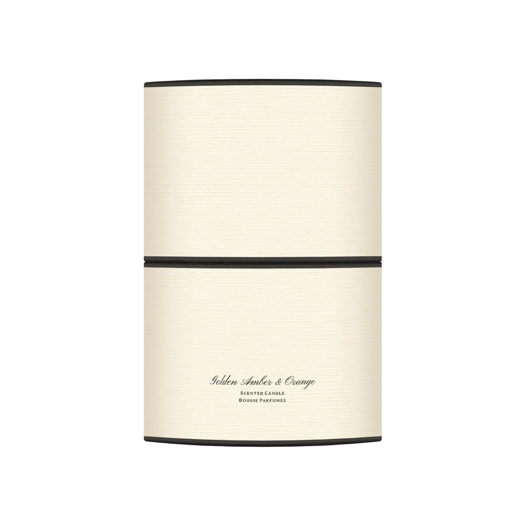 GOLDEN AMBER & ORANGE TOWNHOUSE CANDLE 1