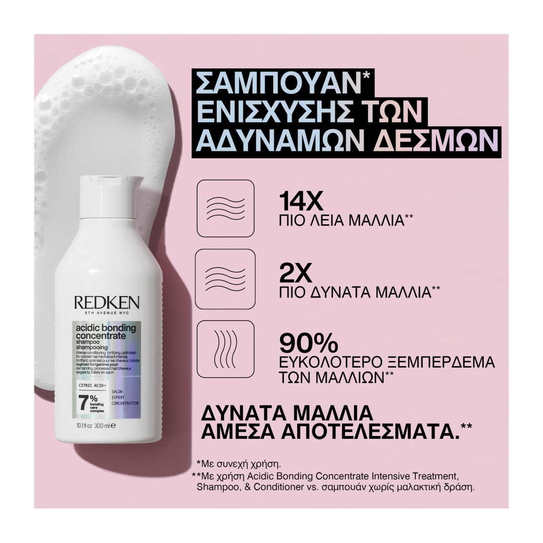 ACIDIC BONDING CONCENTRATE ΣΑΜΠΟΥΑΝ ΓΙΑ ΞΗΡΑ ΤΑΛΑΙΠΩΡΗΜΕΝΑ & ΒΑΜΜΕΝΑ ΜΑΛΛΙΑ 1