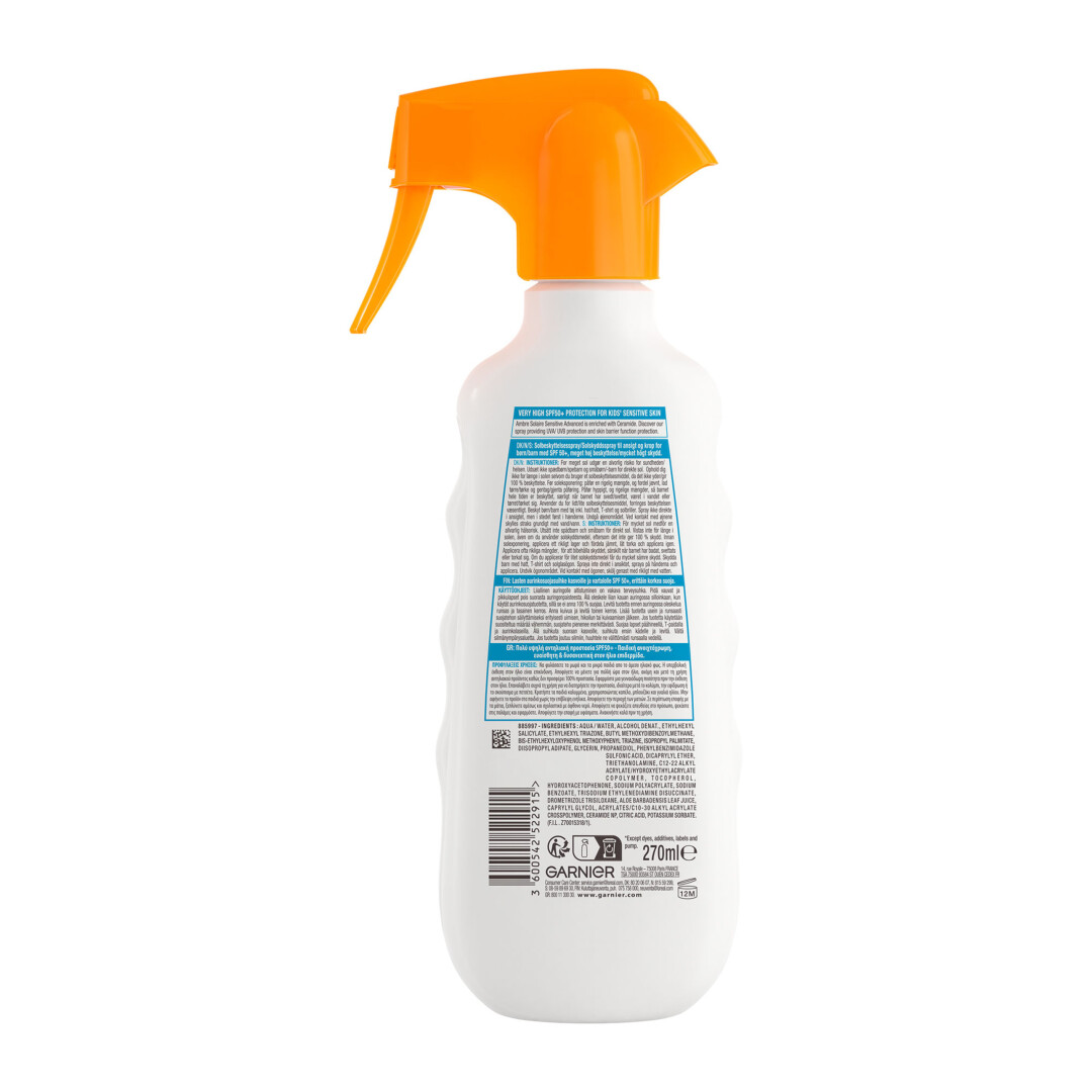 AMBRE SOLAIRE KIDS SENSITIVE ADVANCED SPRAY SPF50+ SUN BODY LOTION 1