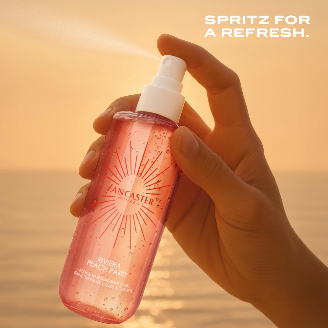 LANCASTER RIVIERA PEACH PARTY BODY & HAIR FRAGRANCE MIST 5