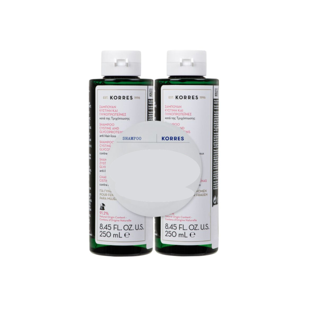  ΚΥΣΤΙΝΗ + ΓΛΥΚΟΠΡΩΤΕΪΝΕΣ ΣΑΜΠΟΥΑΝ ΣΕΤ  ΚΑΤΑ ΤΗΣ ΤΡΙΧΟΠΤΩΣΗΣ ΓΙΑ ΓΥΝΑΙΚΕΣ 0