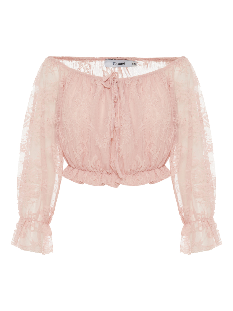 ΓΥΝΑΙΚΕΙΟ CROPPED ΤΟΠ ΜΕ ΔΑΝΤΕΛΑ 1