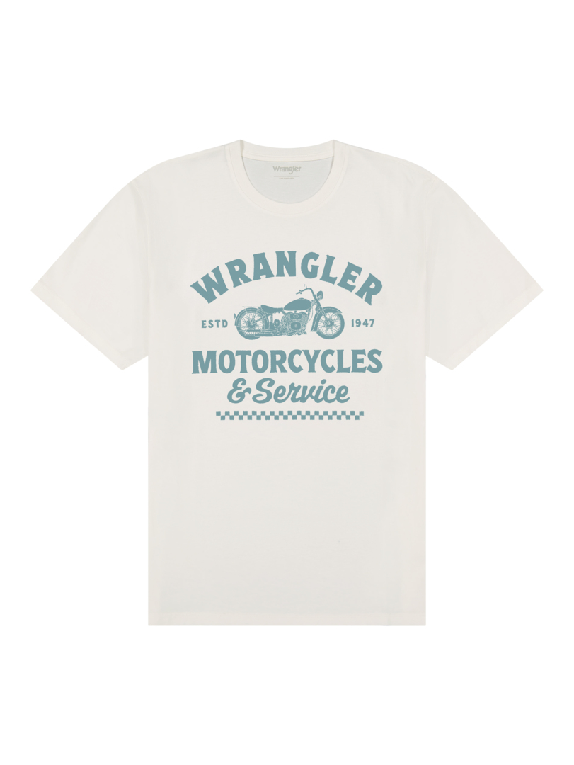 AMERICANA TEE WORN WHITE 0