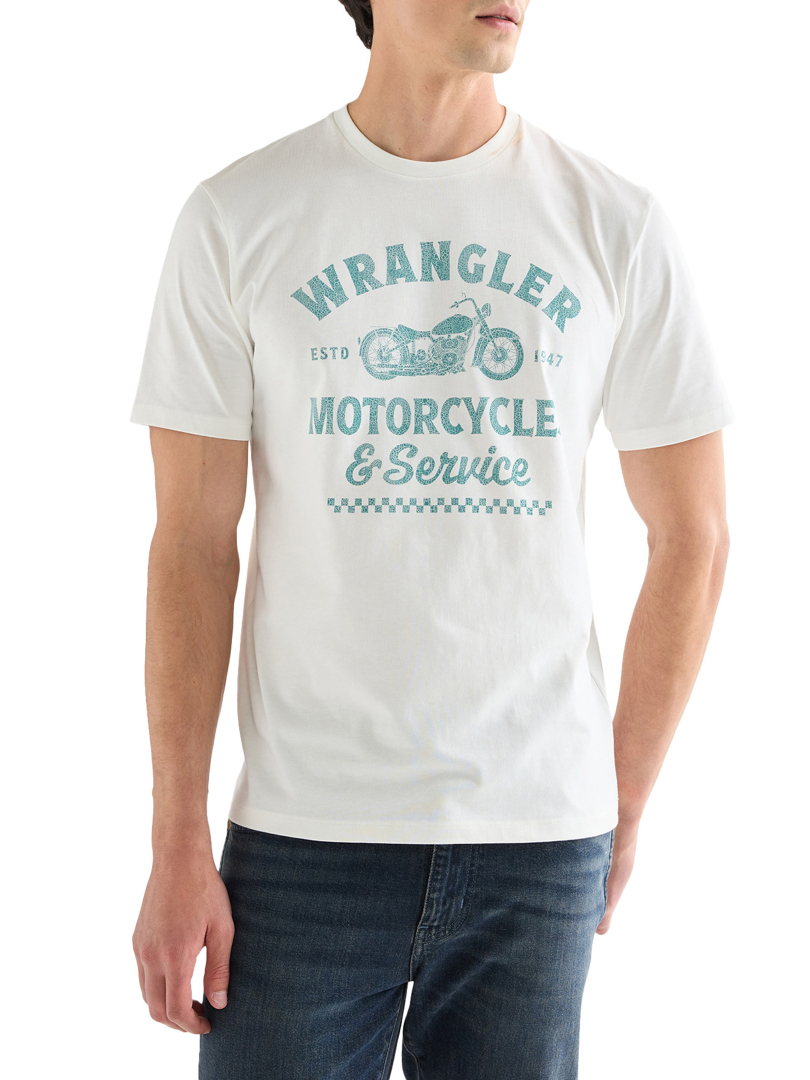 AMERICANA TEE WORN WHITE 1