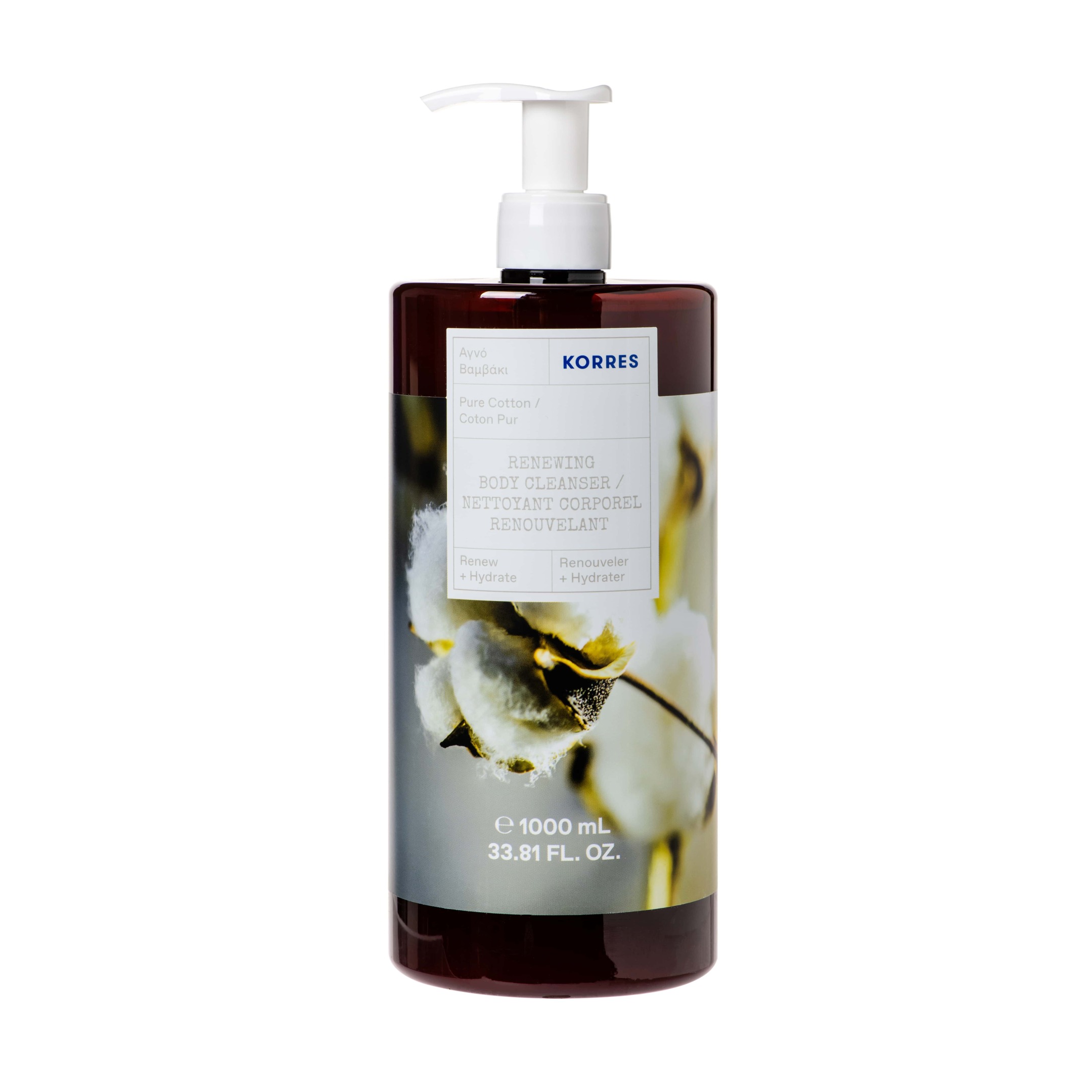 KORRES PURE COTTON SHOWER GEL attica