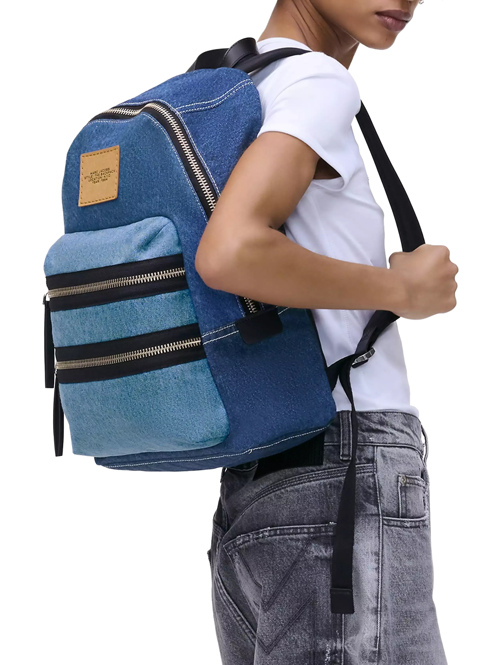 ΓΥΝΑΙΚΕΙΟ ΣΑΚΙΔΙΟ ΠΛΑΤΗΣ THE BIKER COLORBLOCK DENIM LARGE BACKPACK 3