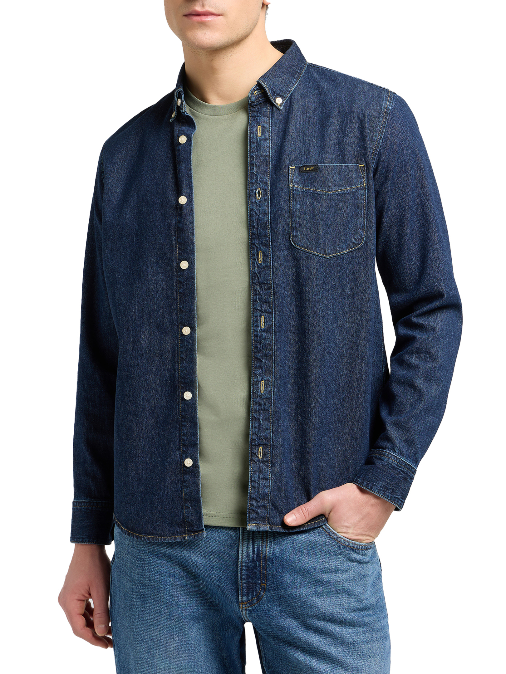 ΑΝΔΡΙΚΟ ΠΟΥΚΑΜΙΣΟ BUTTON DOWN DENIM 1