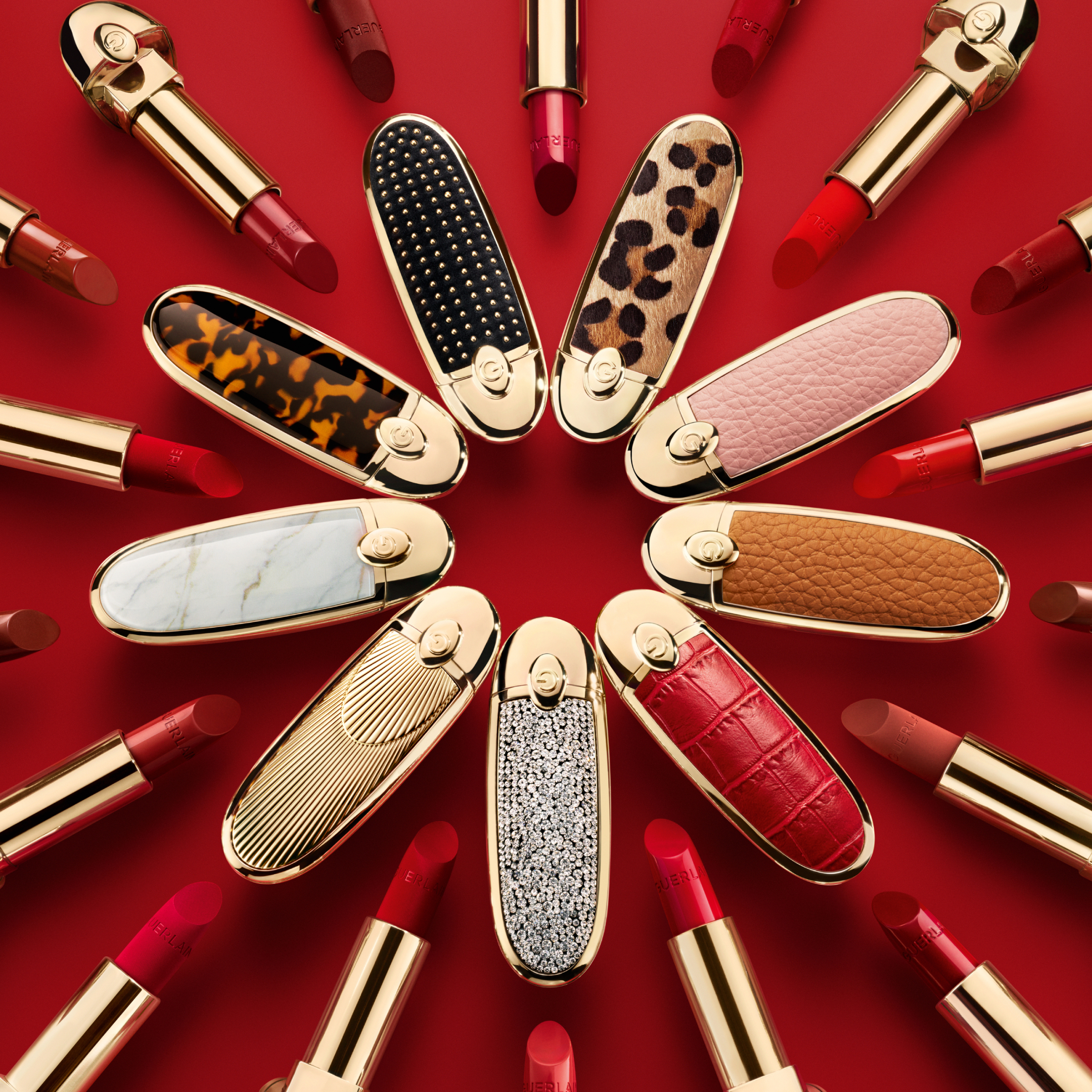 ROUGE G BLOOMING DENIM THE DOUBLE MIRROR JEWEL CASE - LIMITED EDITION THE CUSTOMISABLE ULTRA-CARE LIPSTICK 5