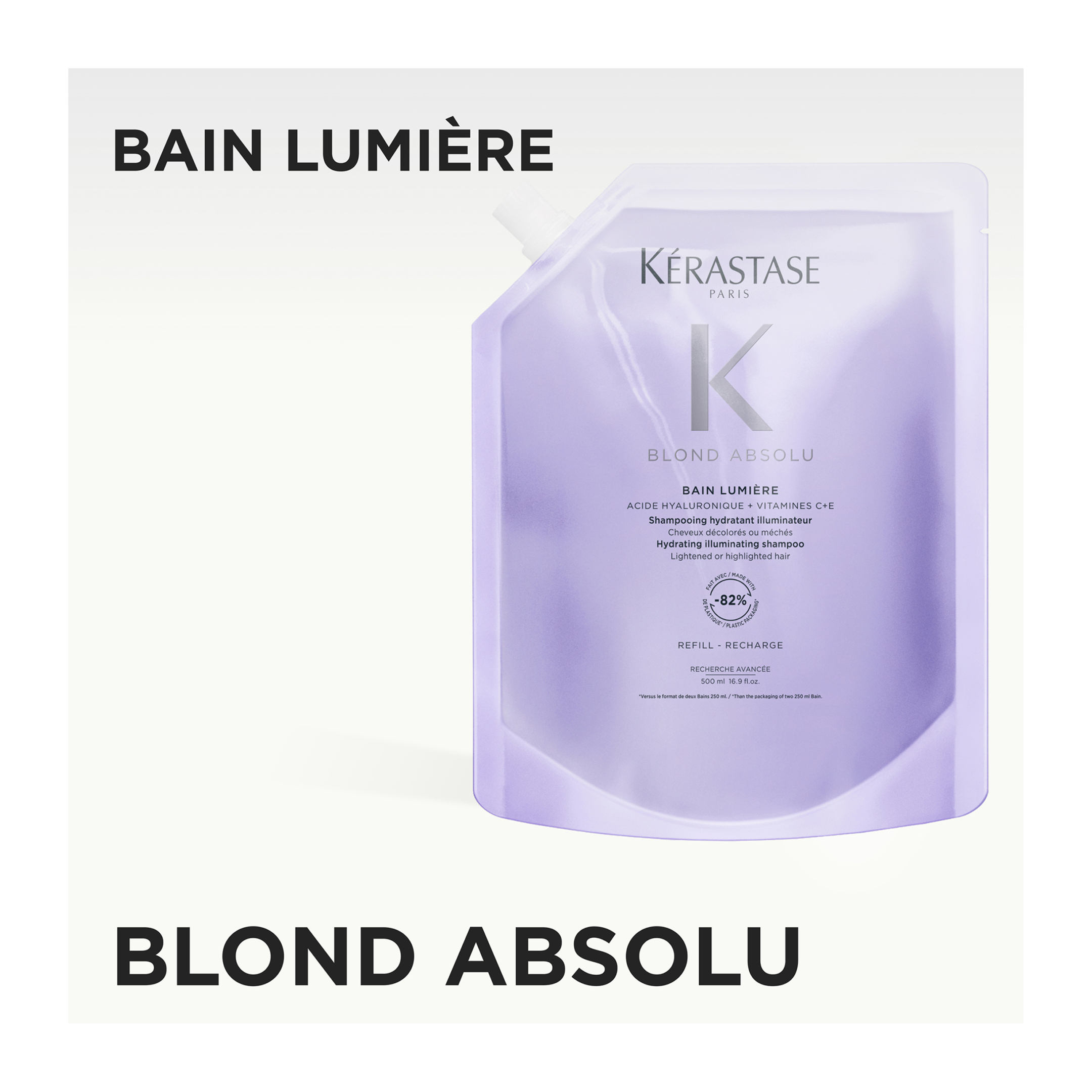 BLOND ABSOLU REFILL ΣΑΜΠΟΥΑΝ BAIN LUMIERE ΓΙΑ ΣΥΝΤΗΡΗΣΗ ΤΩΝ ΞΑΝΘΩΝ ΒΑΜΜΕΝΩΝ ΜΑΛΛΙΩΝ 1