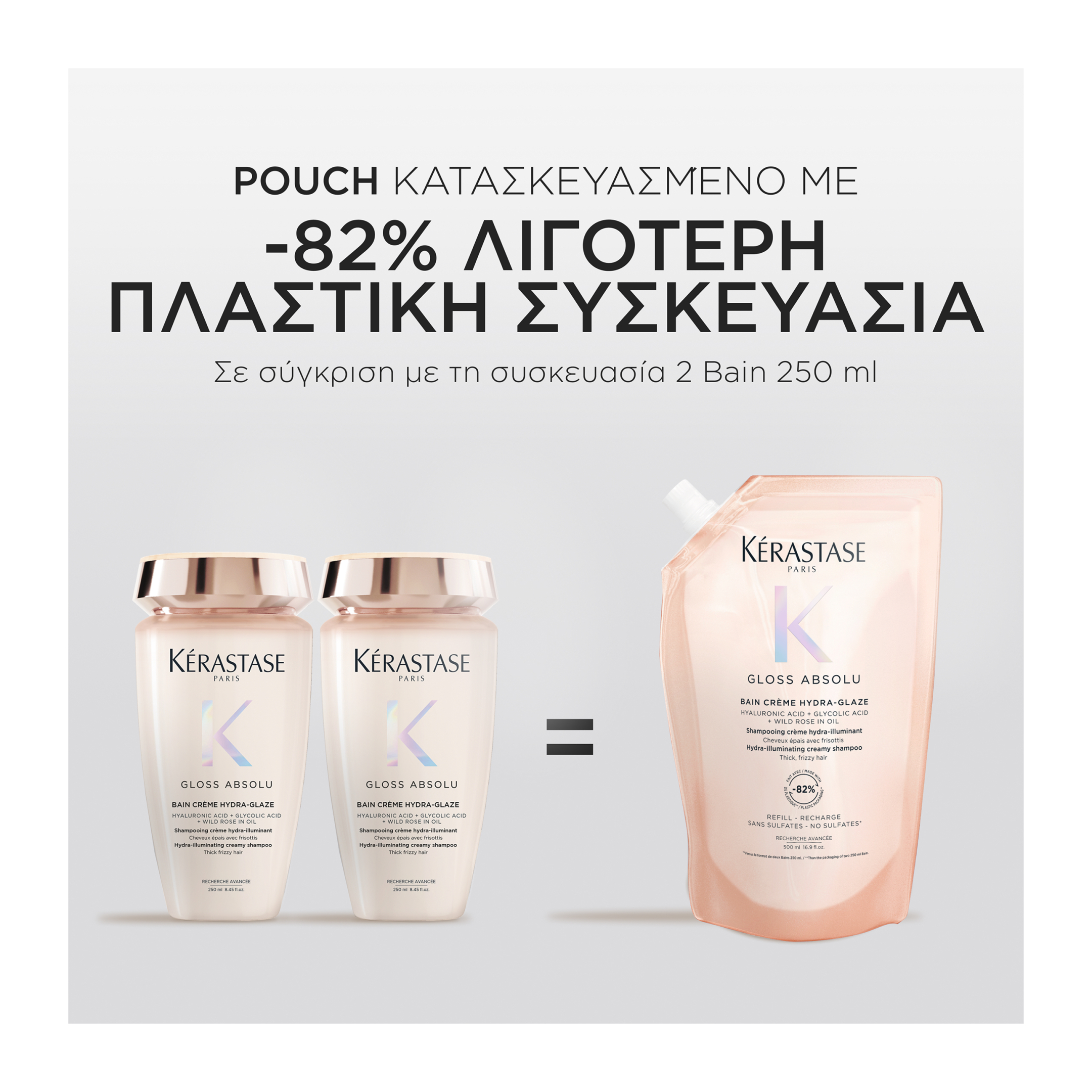 GLOSS ABSOLU BAIN CRÈME ΕΝΥΔΑΤΙΚΟ ΣΑΜΠΟΥΑΝ ΛΑΜΨΗΣ REFILL 3