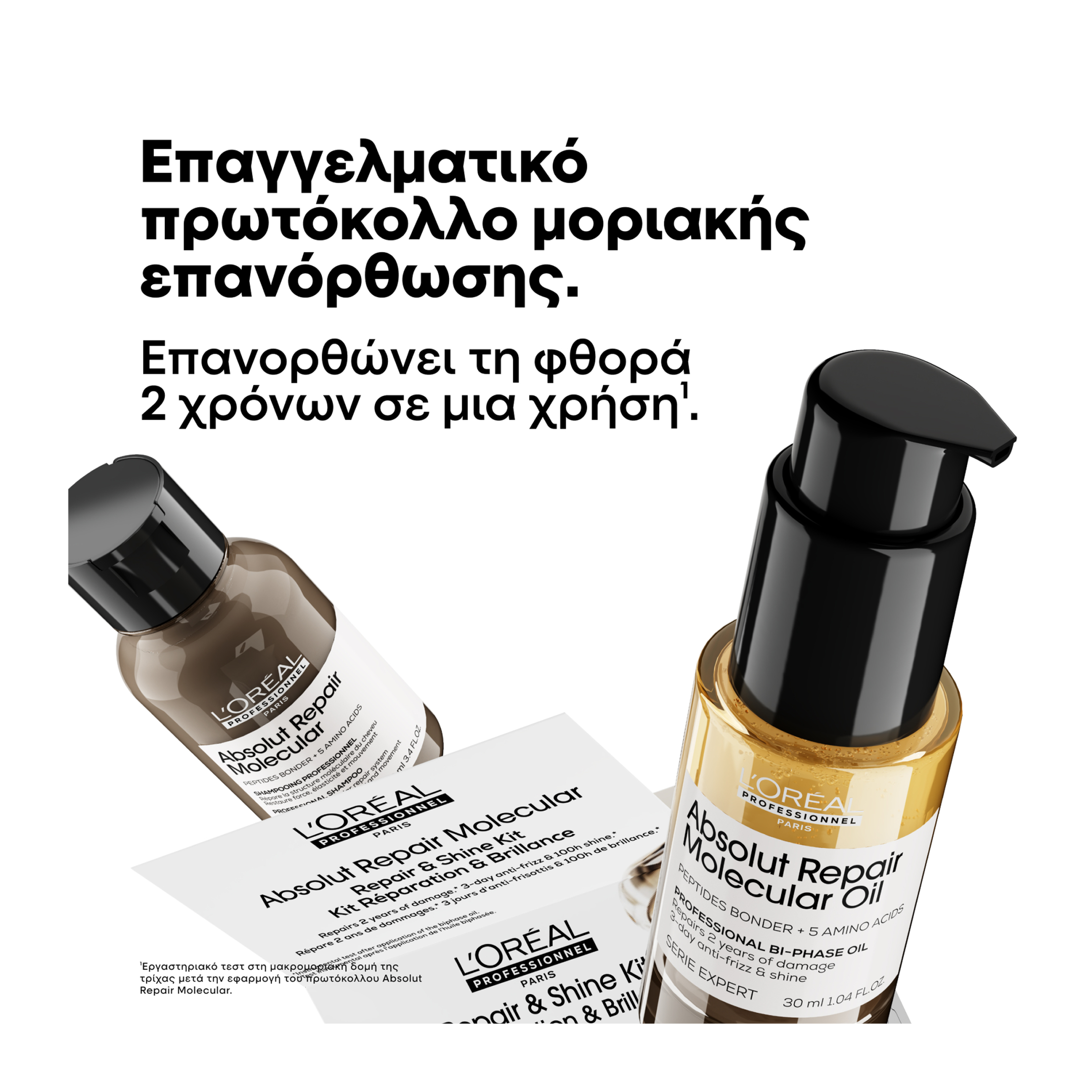 SERIE EXPERT ABSOLUT REPAIR MOLECULAR MINI DUO SET ΣΑΜΠΟΥΑΝ & ΕΛΑΙΟ 1