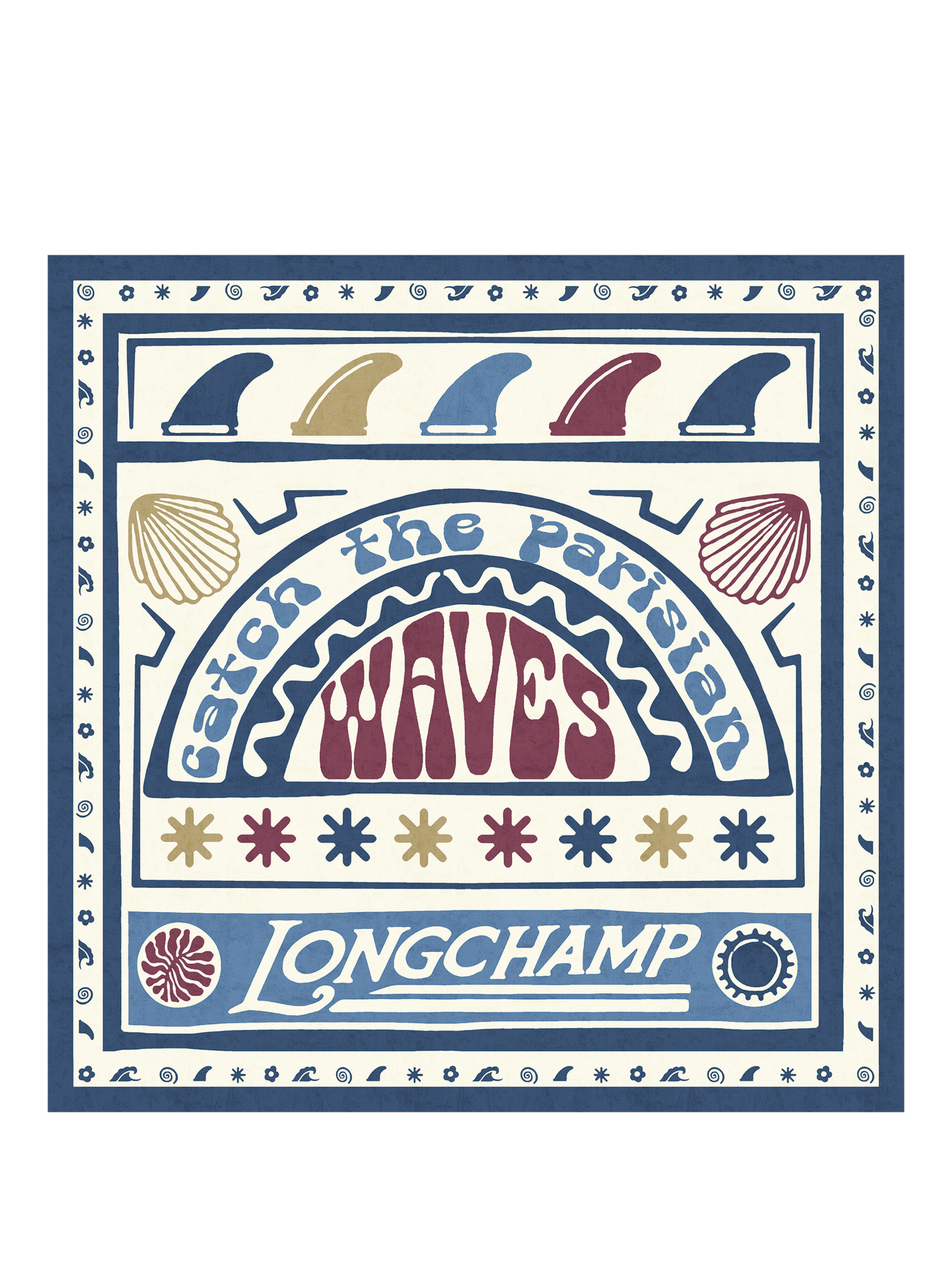 ΓΥΝΑΙΚΕΙΟ ΜΕΤΑΞΩΤΟ ΦΟΥΛΑΡΙ CATCH THE PARISIAN WAVE SILK SCARF 50 0