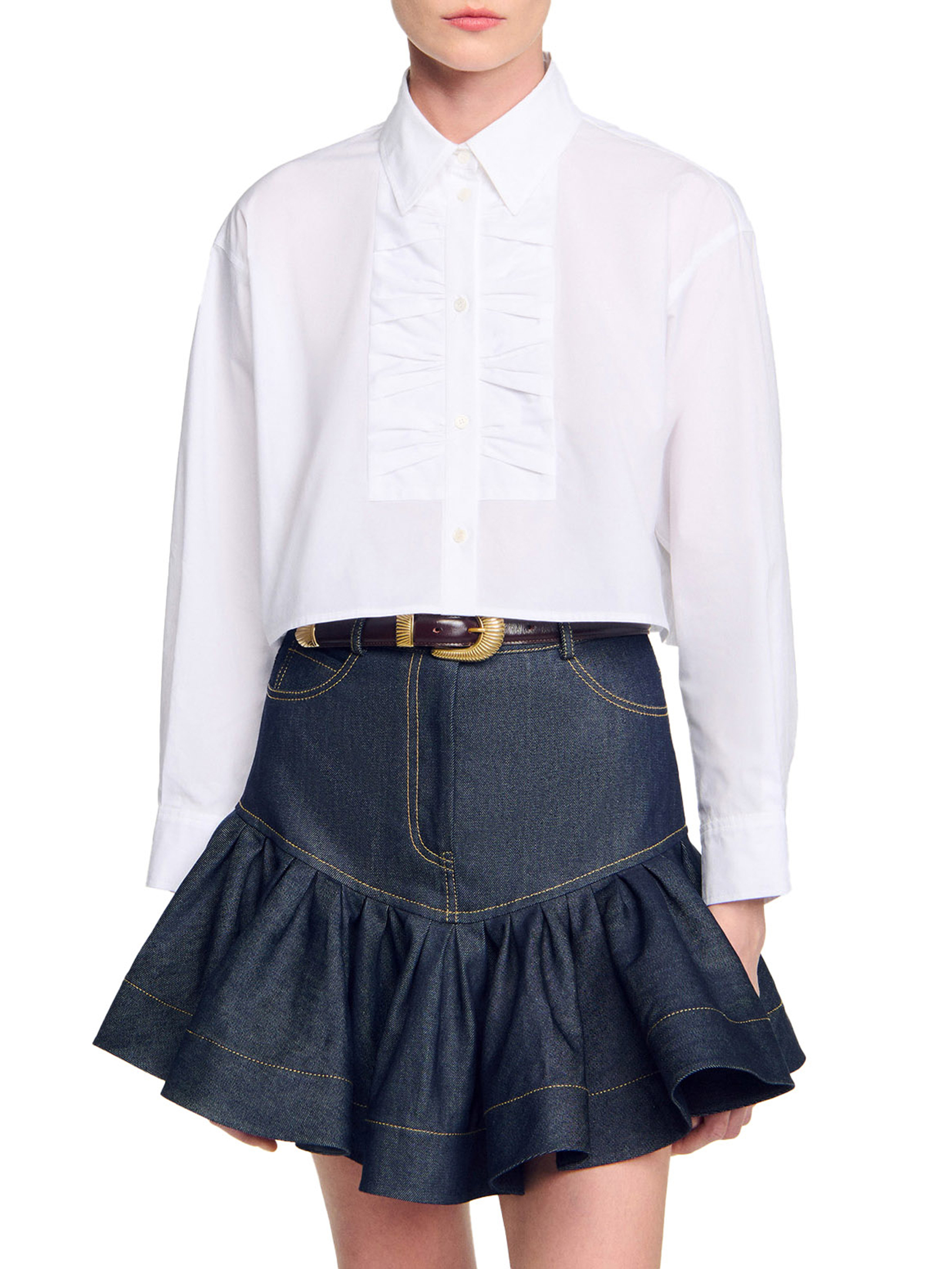 ΓΥΝΑΙΚΕΙΟ CROP ΠΟΥΚΑΜΙΣΟ  1