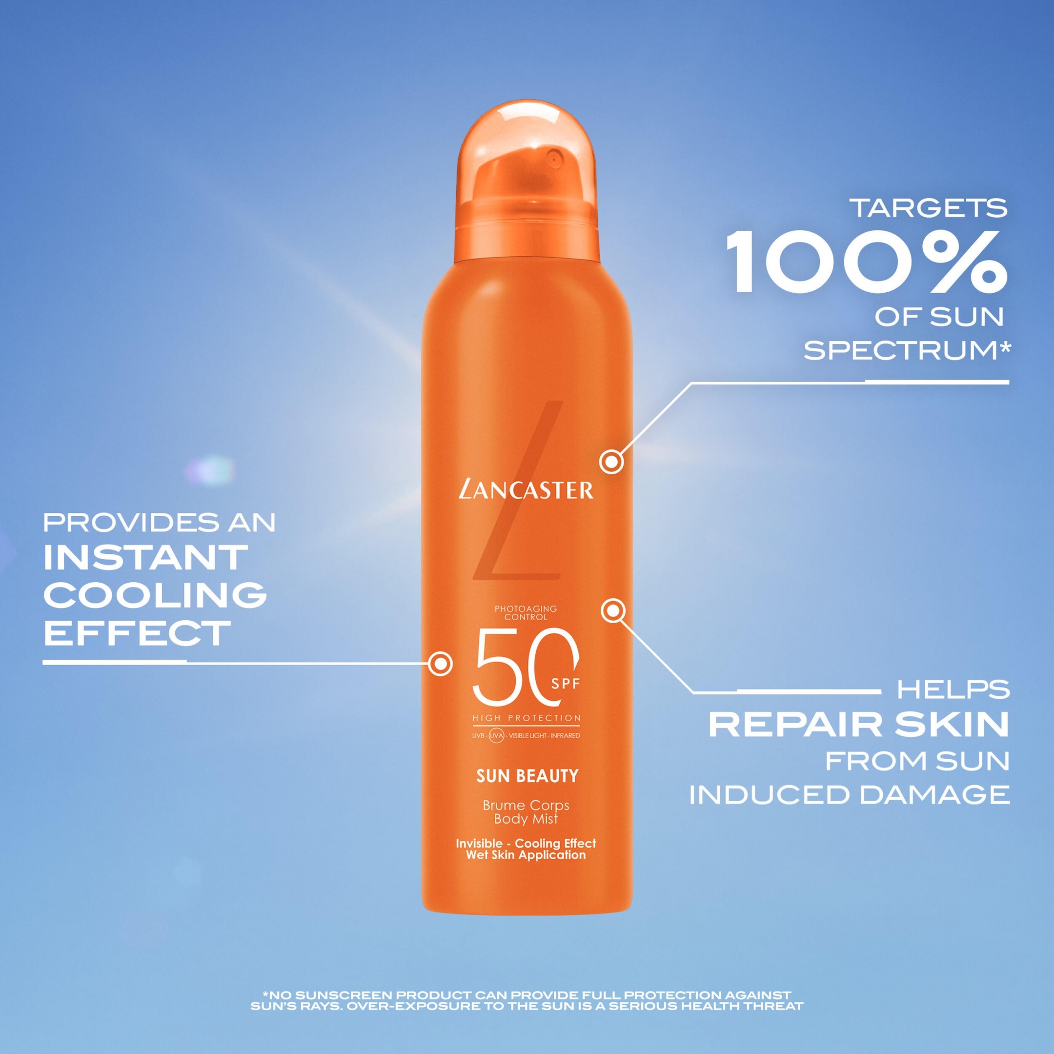 LANCASTER SUN BEAUTY BODY MIST SPF50 2