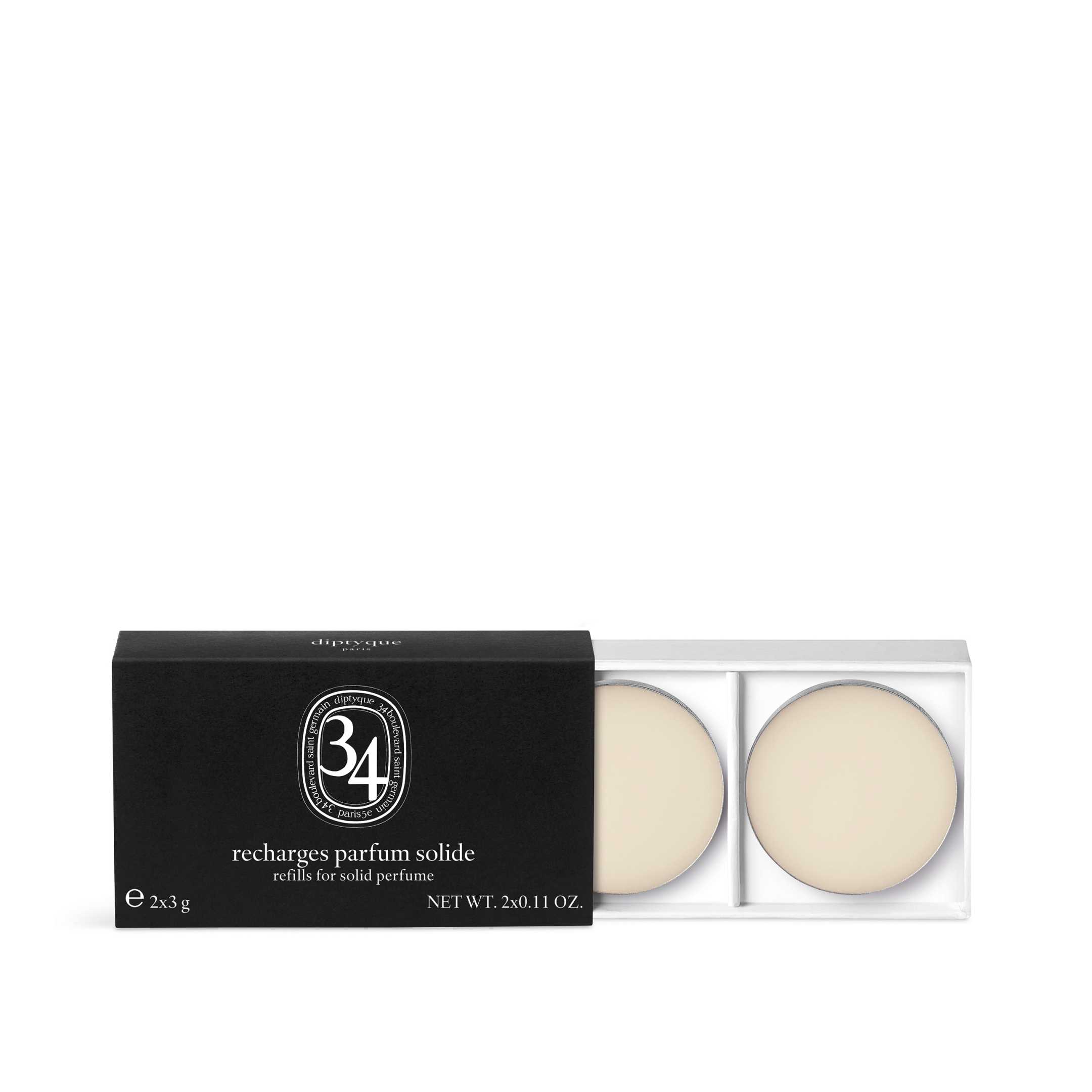DIPTYQUE 34 BOULEVARD SAINT GERMAIN REFILLS FOR SOLID PERFUME attica
