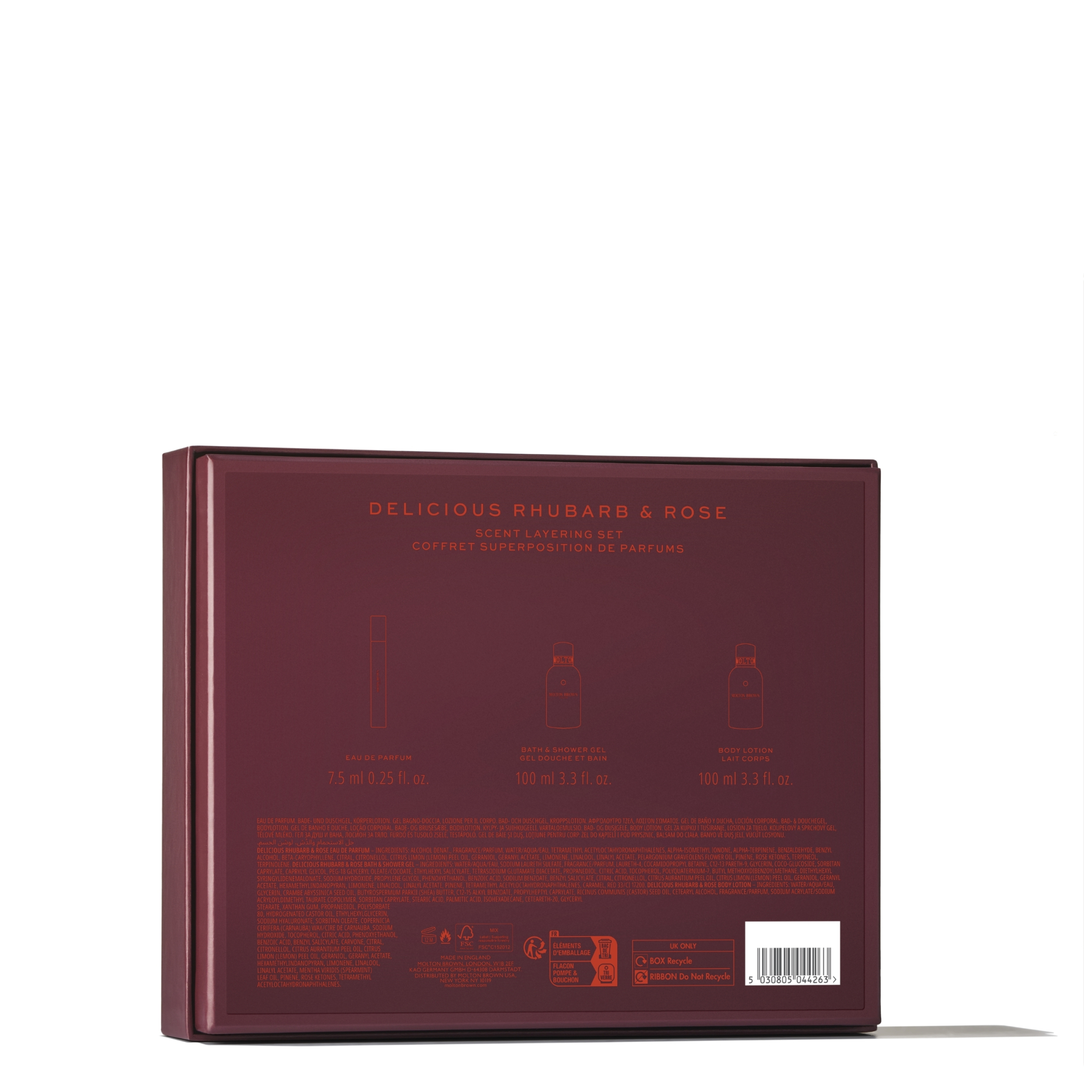 DELICIOUS RHUBARB & ROSE SCENT LAYERING SET 2