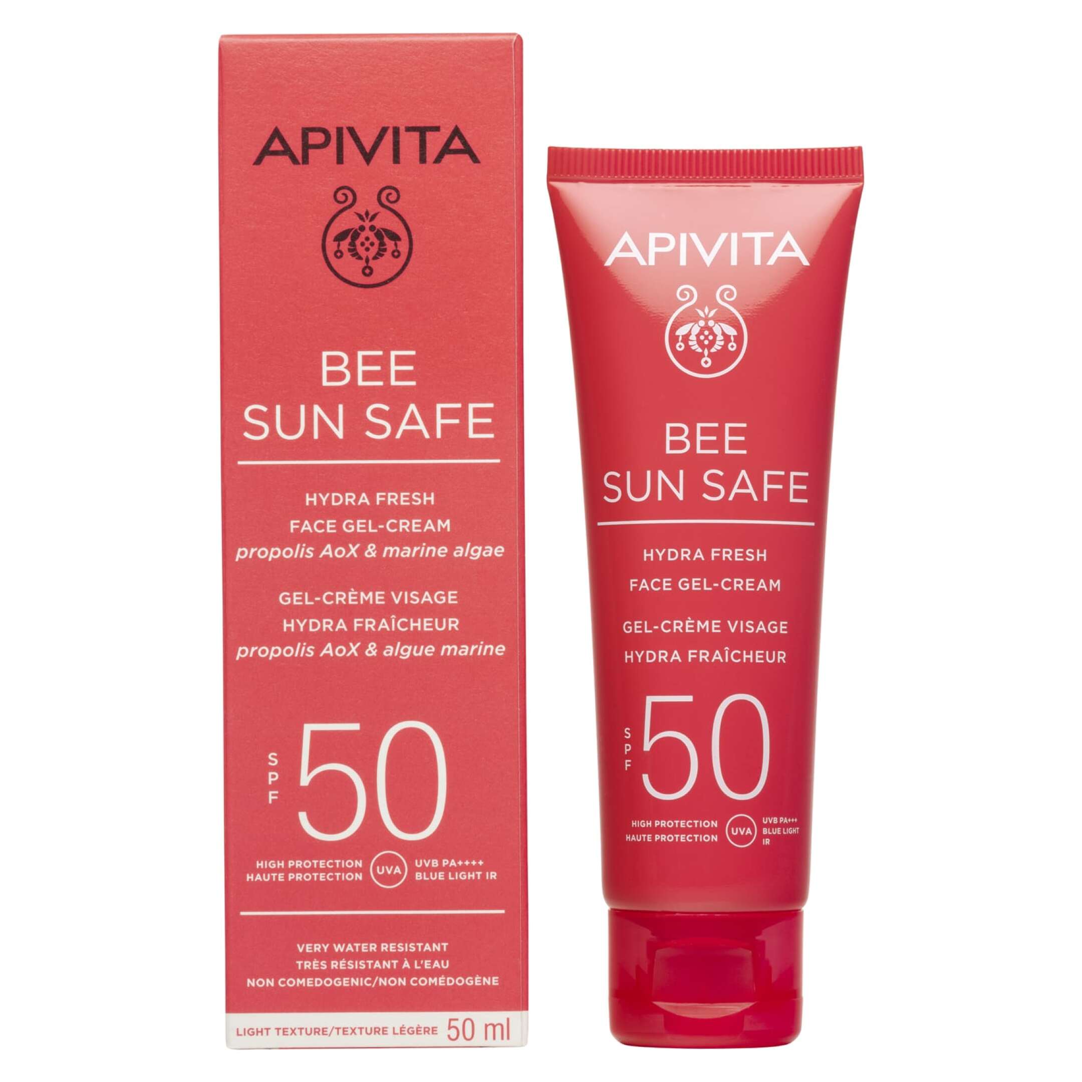 BEE SUN SAFE ΑΝΤΗΛΙΑΚΗ ΚΡΕΜΑ-GEL ΠΡΟΣΩΠΟΥ SPF50 1